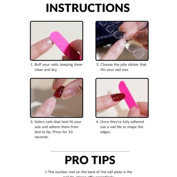 Pink Glitter Press On Gel Coffin Nails - Picture 7 of 12